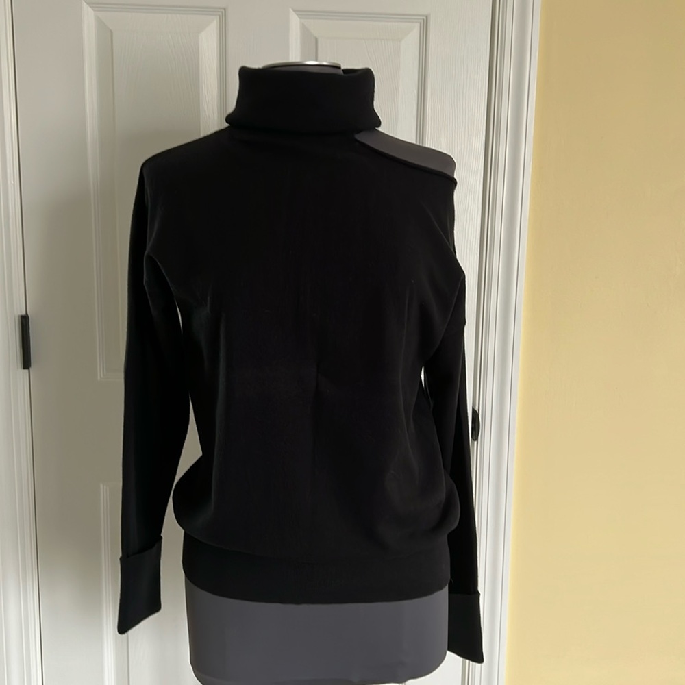Ladies BLACK open shoulder sweater
